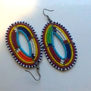 Hand beaded hoops